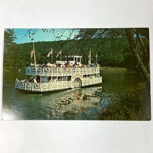 Vtg Dan River Queen Riverboat Postcard Meadows Of Dan Virginia 8.75"